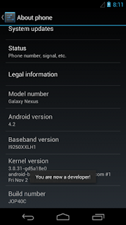 Enable USB Debugging in Android 4.2 Jelly Bean