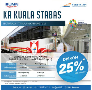 Jadwal Kereta Api Kuala Stabas Terbaru