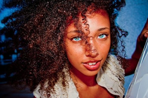 black girl blue eyes