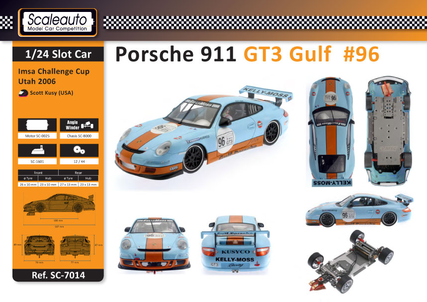 Click to see larger images of the this new Scaleauto Gulf Porsche Cup car