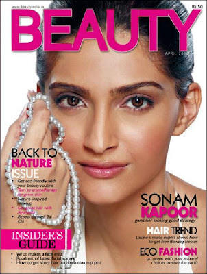 Sonam kapoor on the cover of Beauty Magazine