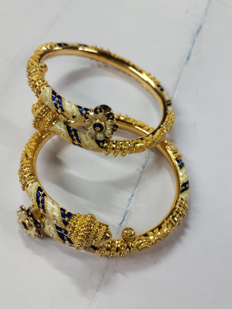 kolkata gold meena bala kada bangle for export 21kt 22kt , gold jewelery manufacturer karigar exporter kolkata india,