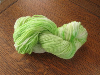 hand dyed spring green yarn