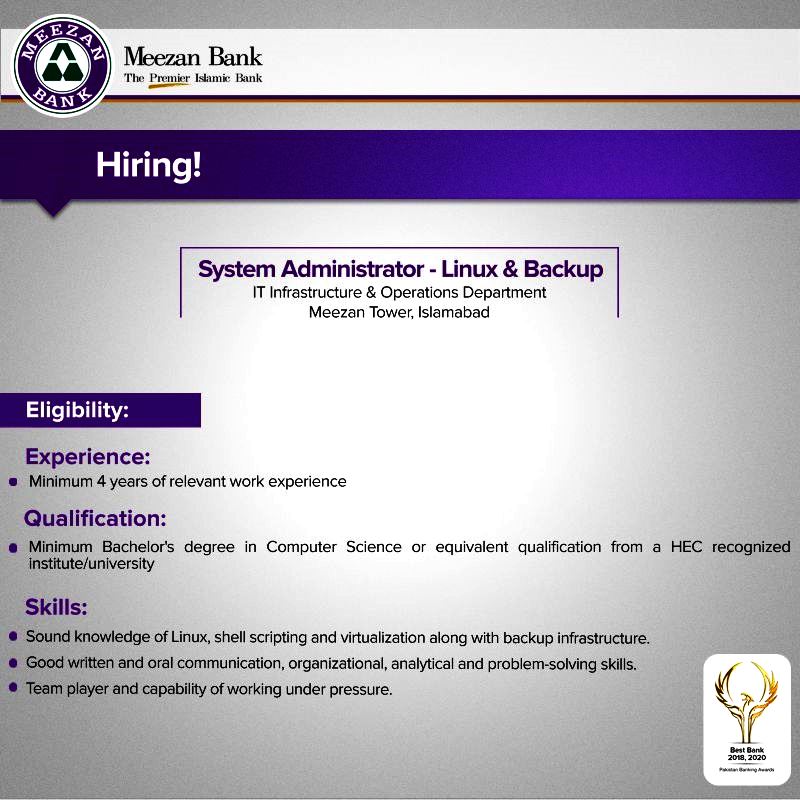Meezan Bank Limited  New Jobs August 2022