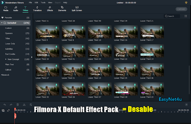 Filmora X Default Effect Pack