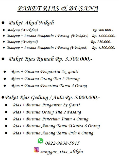 PAKET RIAS PENGANTIN MURAH PULO GEBANG 0822-9838-5915