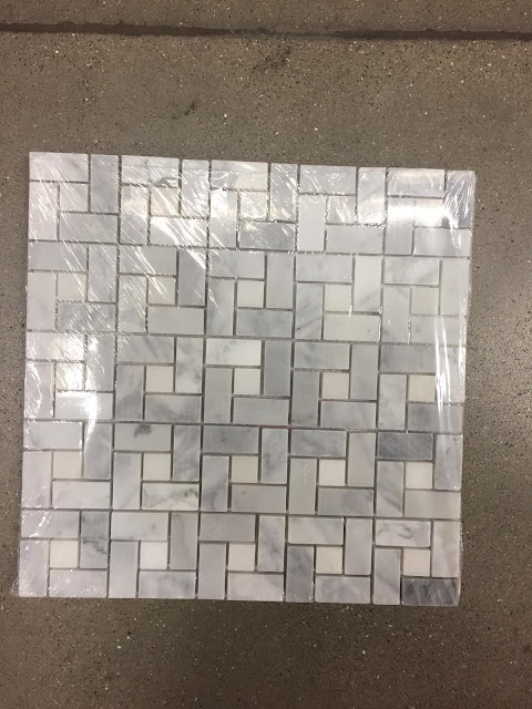 marble basketweave tile