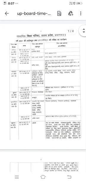 Up Board Exam Date 2021