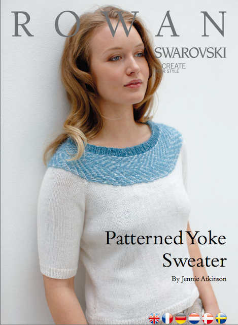 The Vintage Pattern Files Free 1950's Knitting Pattern 1950's Style Patterned Yoke Sweater