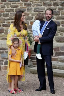 Prince Felix of Luxembourg attend christening of Prince Charles