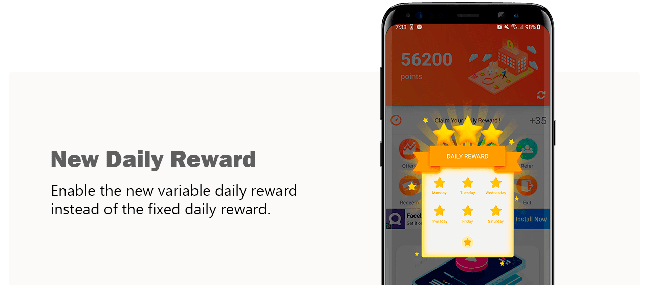 Cash Wall Daily Reward