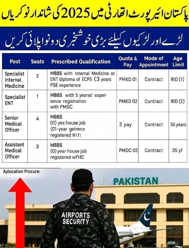  Great Job Opportunities at Pakistan Airport Authority 2025