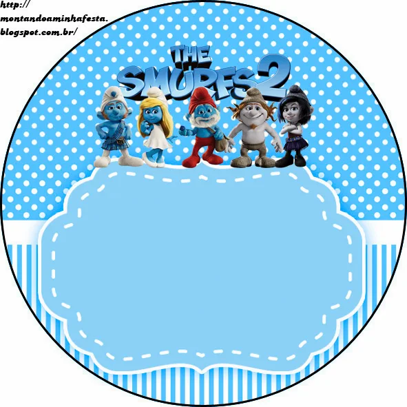 Smurfs: Free Printable Toppers. 