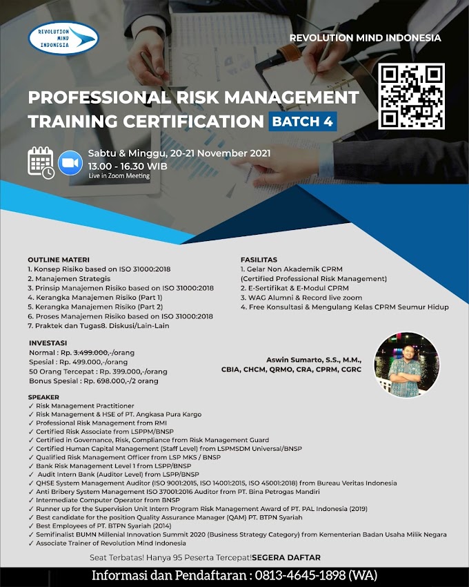 Certified Professional Risk Management (CPRM) Batch 4