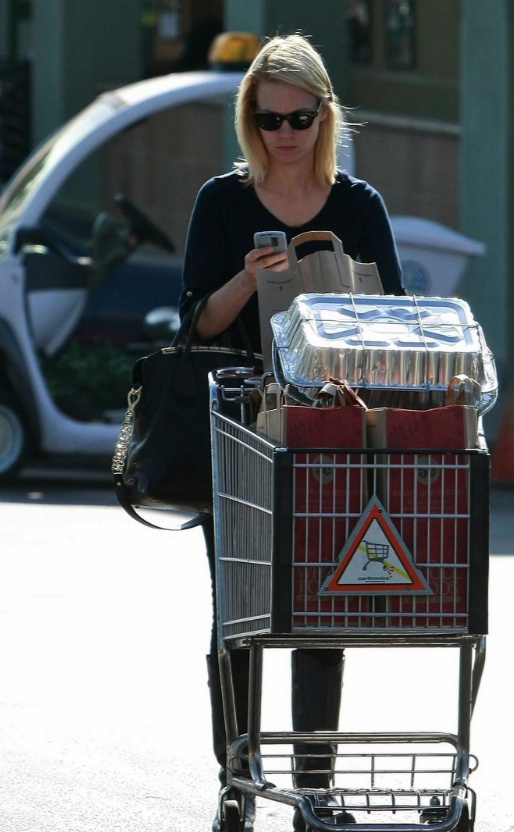 January Jones shops for