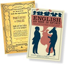 Cover of "English as She is Spoke"; the original 1855 version is on the left