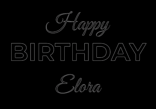 Happy Birthday Elora (Animated GIF)