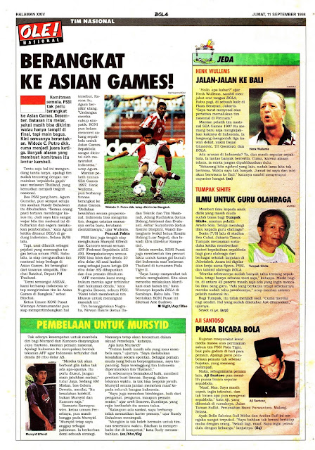 SEPAKBOLA TIM NASIONAL BERANGKAT KE ASIAN GAMES