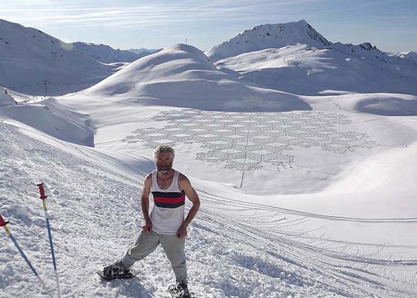 land art en la nieve