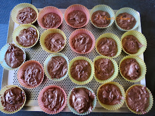 Muffin tout chocolat préparation