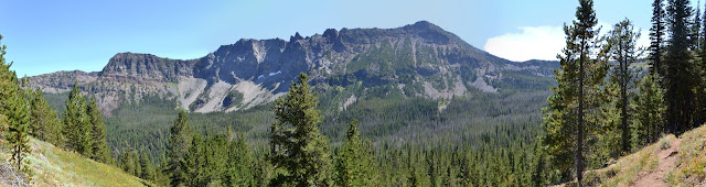 ridge line with cliffs on this side