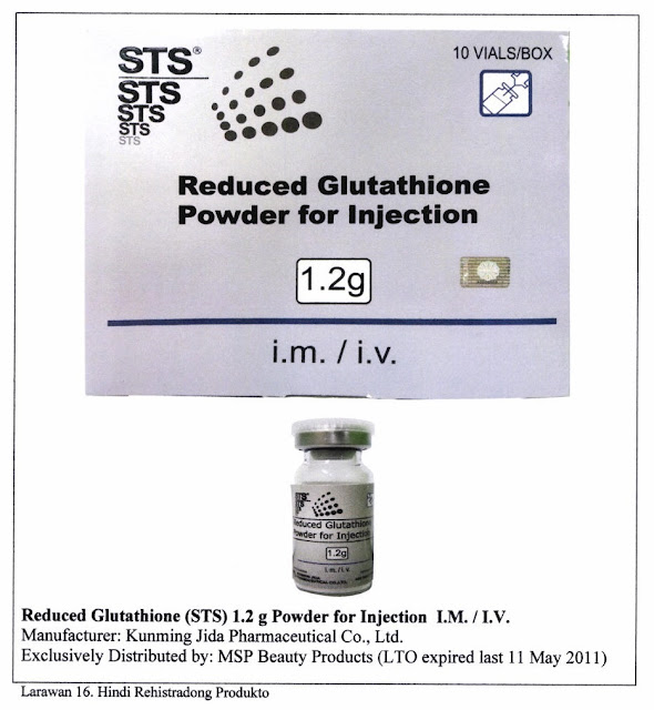 , fake glutathione, skin whitening, FDA advisory, IV Glutathione, glutathione Philippines, Glutathione for skin whitening, glutathione injection