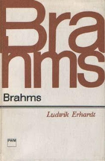 Tło białe z brązowym napisem Brahms Ludwik Erhardt