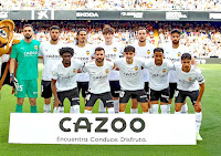 VALENCIA C. F. Temporada 2022-23. Mamardashvili, Cenk Özkacar, Edinson Cavani, Javi Guerra, Fran González, Eray Cömert. Thierry Correia, José Luis Gayá, Diego López, Justin Kluivert y André Almeida. VALENCIA C. F. 1 🆚 REAL MADRID C. F. 0 Domingo 21/05/2023, 18:30 horas. Campeonato de Liga de 1ª División, jornada 35. Valencia, estadio de Mestalla: 46.002 espectadores. GOLES: ⚽1-0: 33’, Diego López.