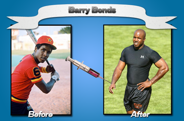 barry bonds before and after. MLB player Barry Bonds is