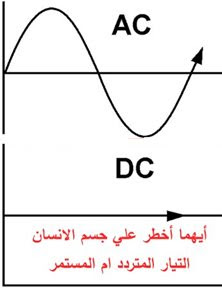 أيهما أخطر علي جسم الانسان التيار المتردد ام المستمر