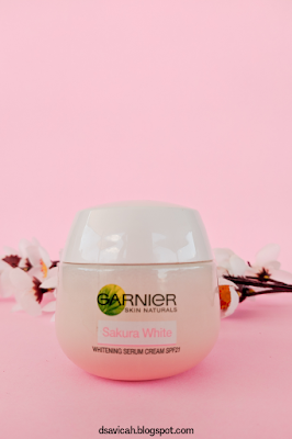 garnier sakura white whitening serum cream spf 21