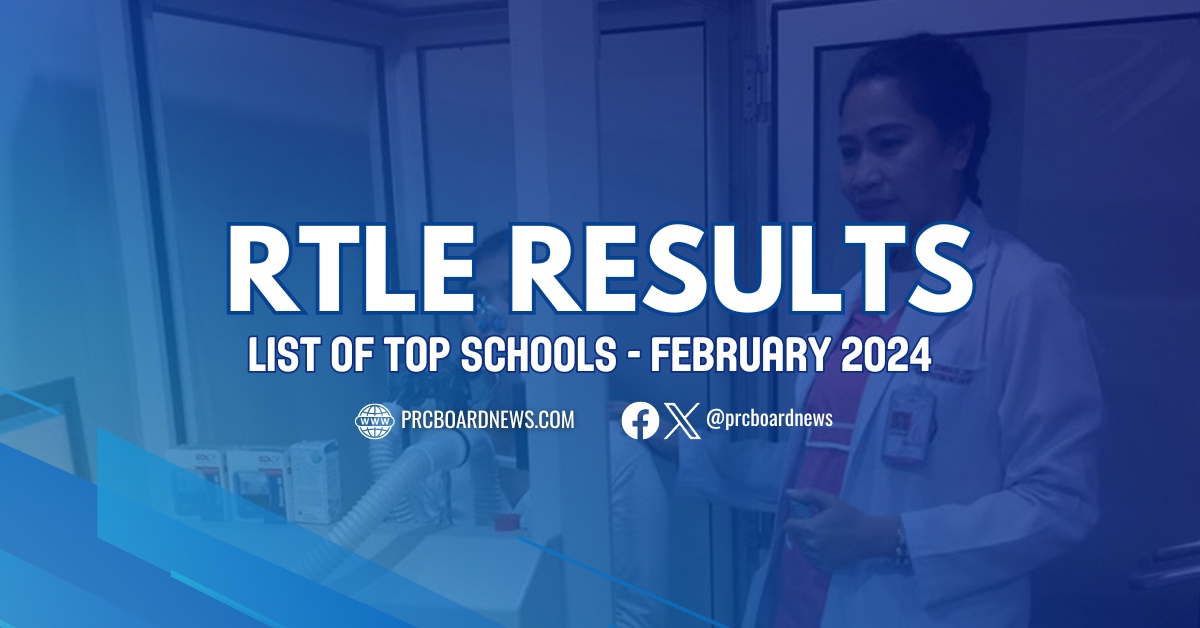 Performance of schools: February 2024 Respiratory Therapist board exam results