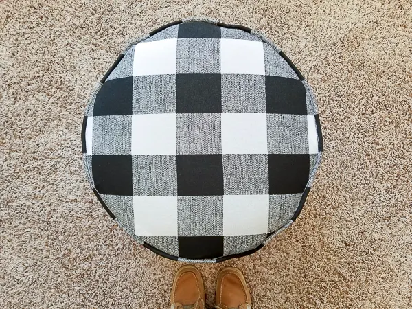 buffalo plaid ottoman