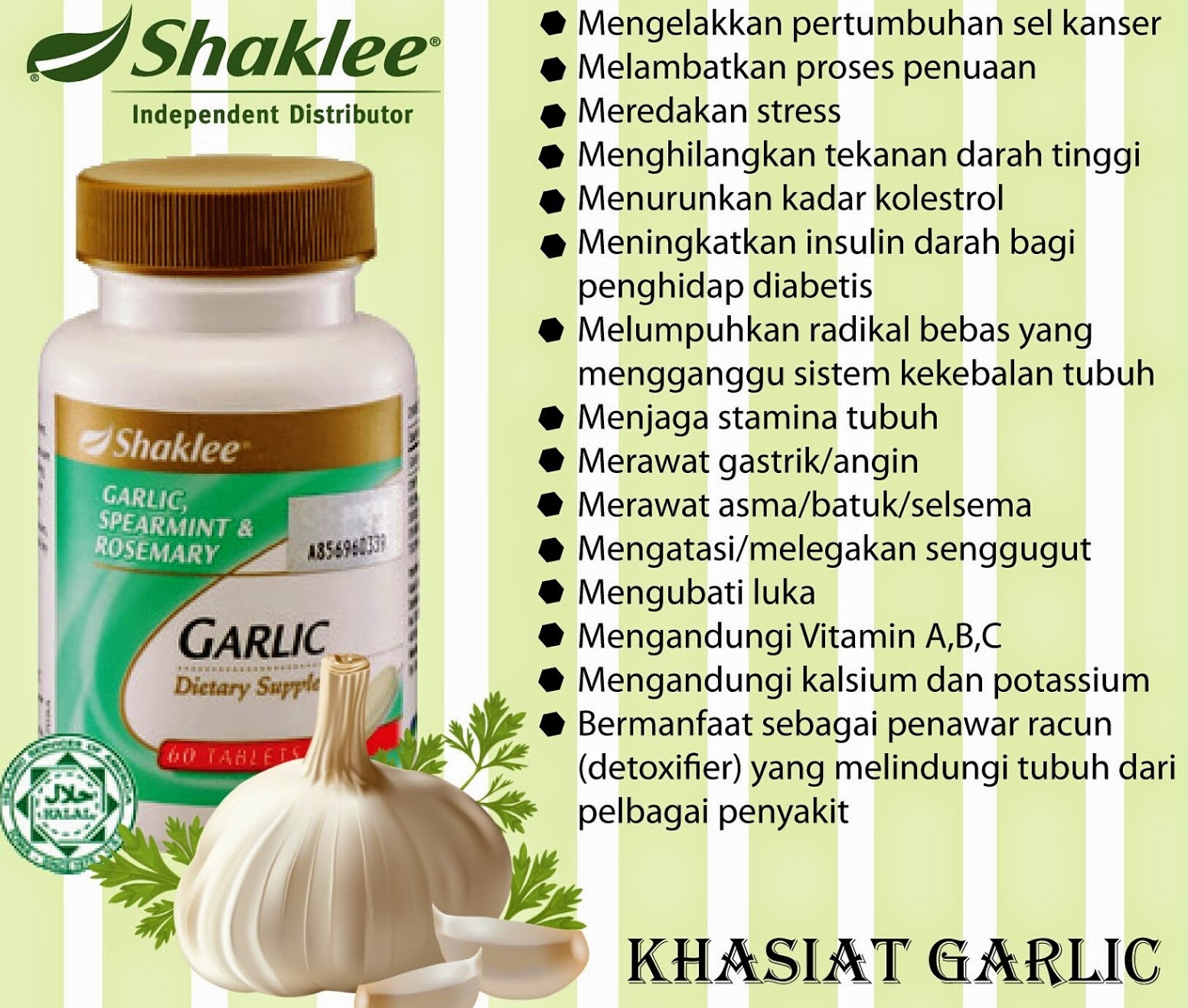 PENGEDAR SHAKLEE YANG AKTIF: SHAKLEE GARLIC COMPLEX