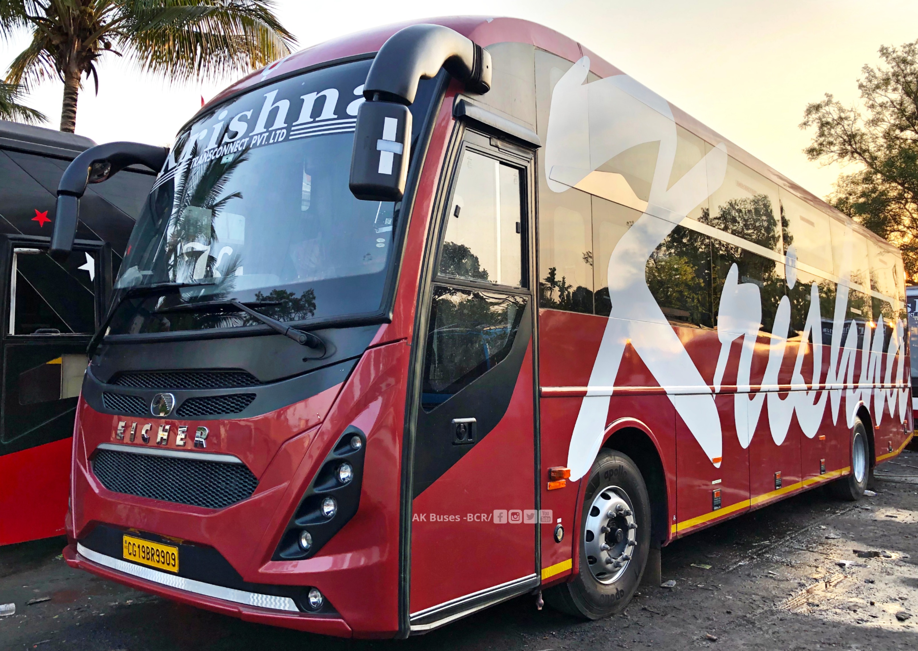 krishna transconnect vecv eicher bus