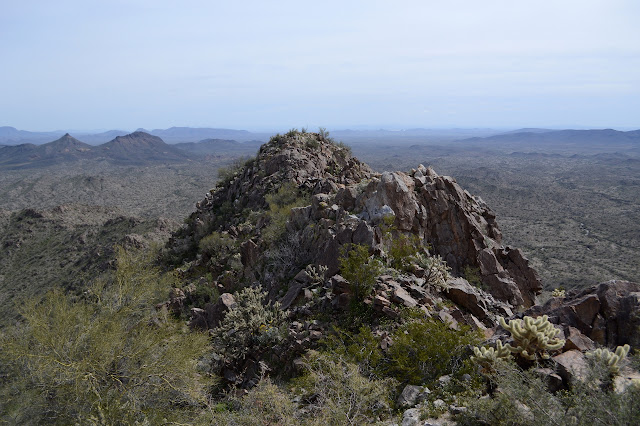 looking over rocky bits