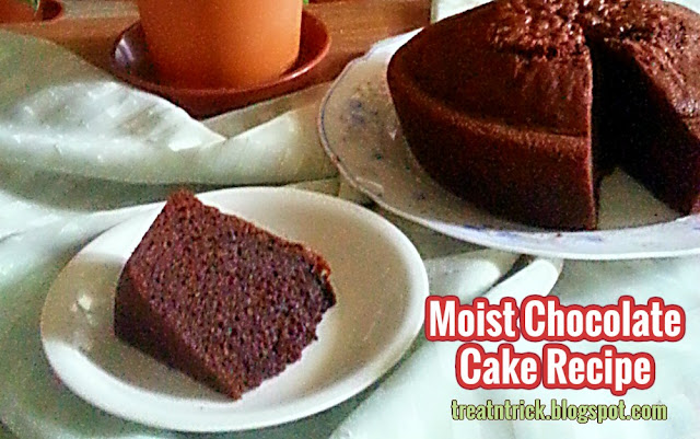 Moist Chocolate Cake Recipe @ treatntrick.blogspot.com