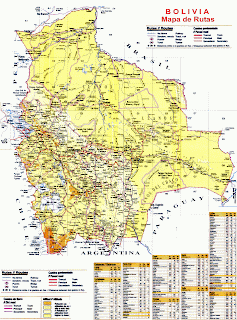 Bolivia - Hartat gjeografike në Bolivisë 