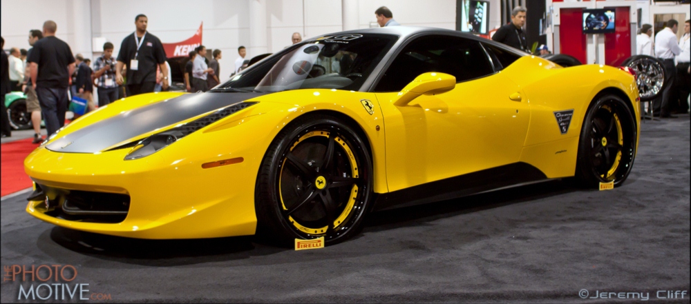 Clean and precise Ferrari 458 Italia from 2010 Sema show