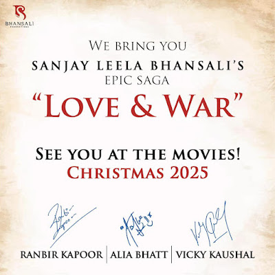 Love and War Movie Announcement Poster