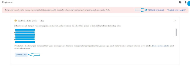 Memperbaiki ads txt adsense blogger