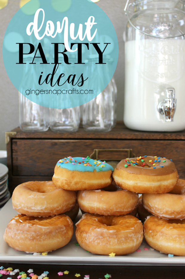 Donut Party Ideas at GingerSnapCrafts.com #donut #partyideas_thumb