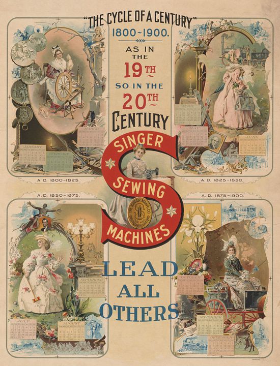 Singer sewing machines ad 1900