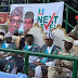 Tinubu covers Face in shame as lagosians youth chase Buhari.