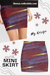 Red mandala pattern design Mini Skirt.