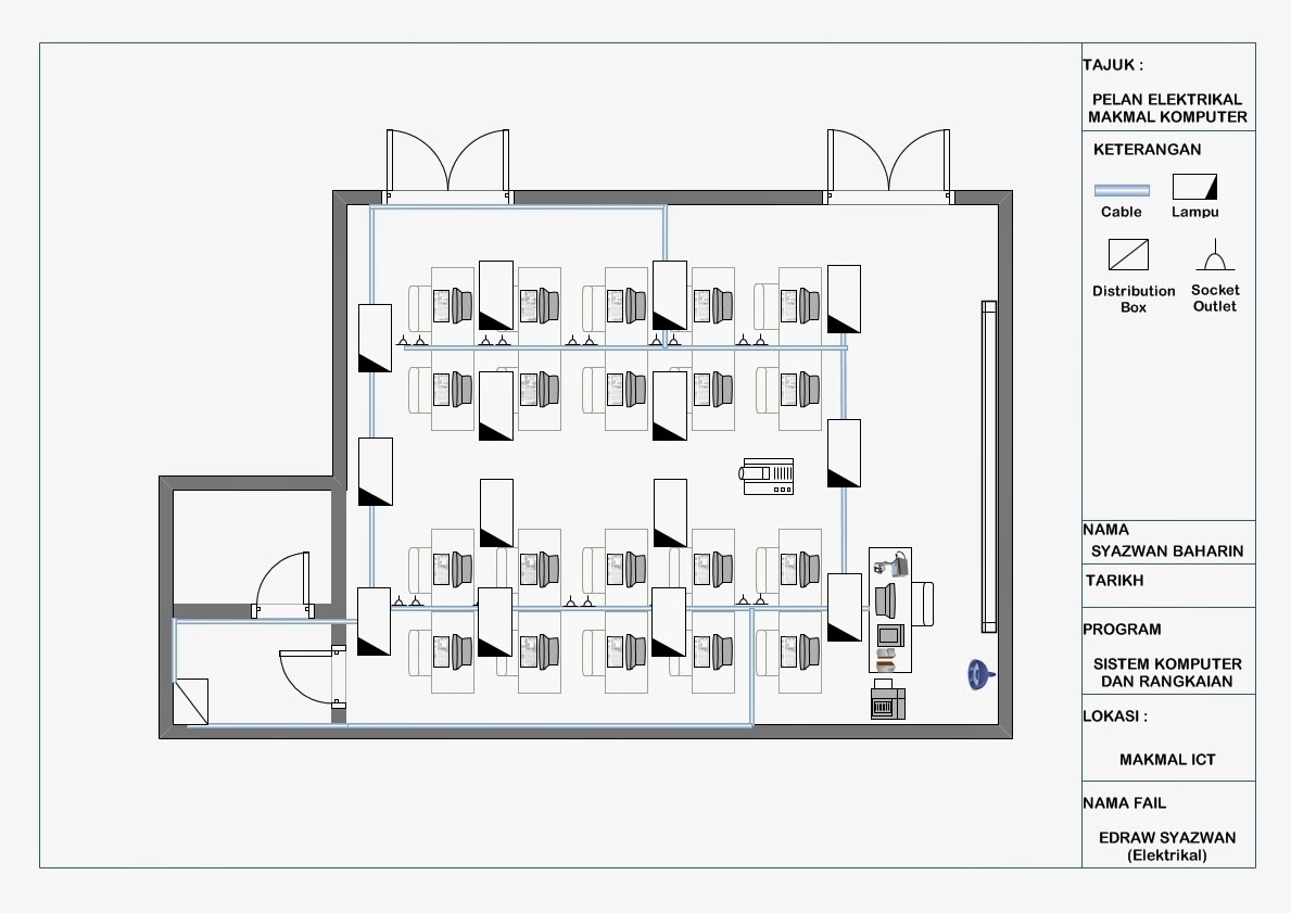 Budak Sistem Komputer: Contoh Pelan Makmal Komputer