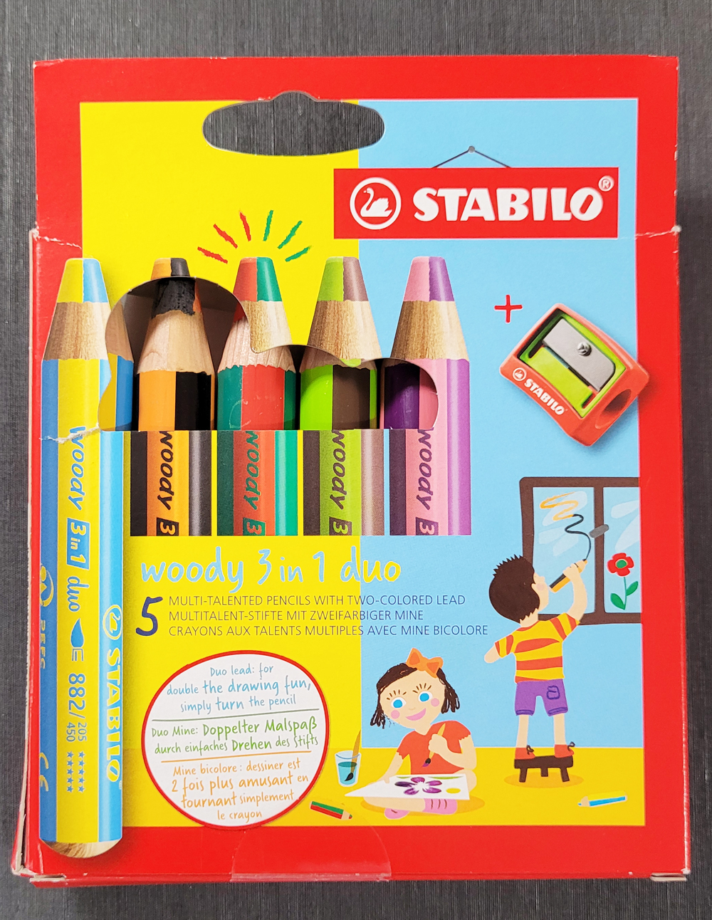 Stabilo Woody 3-in-1 Pencil Set of 6