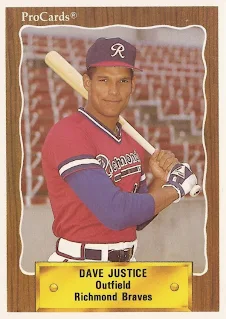 Dave Justice 1990 Richmond Braves card