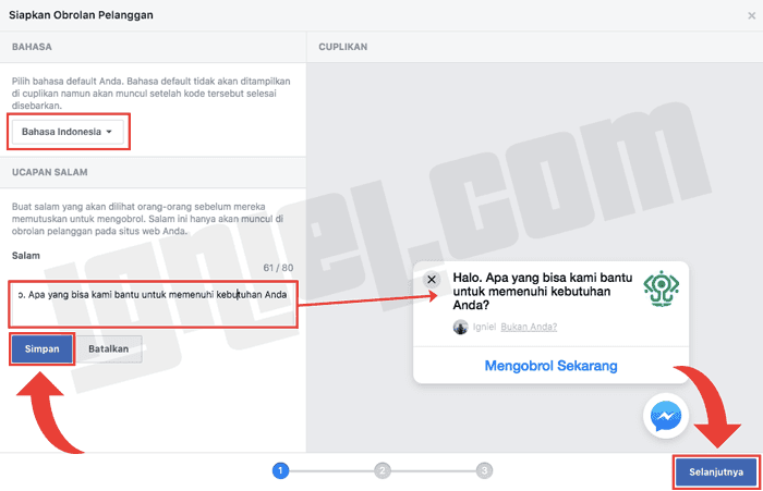Cara Membuat Widget Chat ke Messenger Facebook di Blogspot