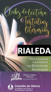 Tertulias Literarias en Rialeda: ábrese a inscrición o 4 de outubro ás 8:30 h.